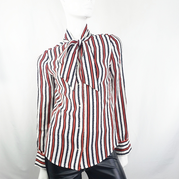 PRICH Pride & Rich Striped Blouse Small Medium - Picture 1 of 8